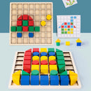 GeoBlocks Montessori™  Blocos Educativos de Madeira para Aprender Cores, Formas e Coordenação Motora Infantil