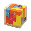 CuboMente 3D™  Quebra-Cabeça de Madeira Montessori para Raciocínio Lógico, Foco e Coordenação Motora