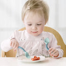 ComeSozinho Baby™  Talheres Infantis de Silicone Flexível para Aprendizado Alimentar e Introdução Alimentar