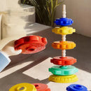 Torre Arco-Íris Montessori™  Brinquedo Educativo de Empilhar e Girar para Coordenação Motora e Desenvolvimento Infantil