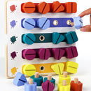 ParafusaMente Montessori™  Brinquedo Educativo de Parafusar em Madeira para Coordenação Motora e Desenvolvimento Infantil