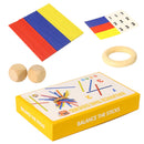 TorreMente Montessori™  Jogo Educativo 3 em 1 com Palitos, Torre de Equilíbrio e Matemática para Crianças