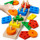 EncaixaMente™ Brinquedo Educativo de Empilhar e Classificar para Coordenação Motora Infantil