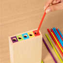 TorreMente Montessori™  Jogo Educativo 3 em 1 com Palitos, Torre de Equilíbrio e Matemática para Crianças
