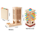 TorreMente Montessori™  Jogo Educativo 3 em 1 com Palitos, Torre de Equilíbrio e Matemática para Crianças