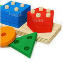 EncaixaMente™ Brinquedo Educativo de Empilhar e Classificar para Coordenação Motora Infantil