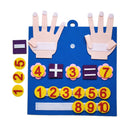 ContaDedinhos Montessori™  Brinquedo Educativo de Matemática em Feltro para Contagem, Coordenação e Aprendizado Infantil