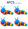 SlugPop Sensorial™  Lagarta Arco-Íris Antiestresse 3D para Relaxamento e Diversão