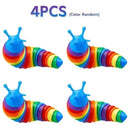 SlugPop Sensorial™  Lagarta Arco-Íris Antiestresse 3D para Relaxamento e Diversão