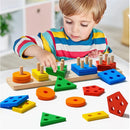 EncaixaMente™ Brinquedo Educativo de Empilhar e Classificar para Coordenação Motora Infantil