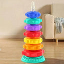 Torre Arco-Íris Montessori™  Brinquedo Educativo de Empilhar e Girar para Coordenação Motora e Desenvolvimento Infantil