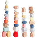 StoneBalance Montessori™  Pedras de Madeira para Empilhar, Equilibrar e Desenvolver Coordenação Motora Infantil