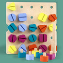 ParafusaMente Montessori™  Brinquedo Educativo de Parafusar em Madeira para Coordenação Motora e Desenvolvimento Infantil