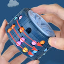 GiroBean 3D™  Cubo Sensorial Giratório Antiestresse com Puzzle Magnético para Foco e Coordenação