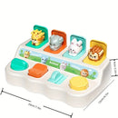 Caixa Pop Montessori™  Brinquedo Educativo de Animais para Coordenação Motora, Lógica e Aprendizado Infantil