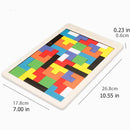Tangram das Cores Montessori™  Quebra-Cabeça Educativo de Madeira para Coordenação, Lógica e Criatividade Infantil