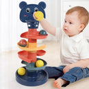 TurboRoll Tower™  Torre de Bolinhas Giratória Montessori para Coordenação Motora e Desenvolvimento Sensorial do Bebê