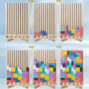 BlocoMente 3D Montessori™  Quebra-Cabeça Educativo de Madeira com Blocos 3D para Coordenação, Lógica e Criatividade Infantil