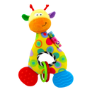 Girafinha CalmBaby™  Mordedor Sensorial de Girafa para Bebê com Chocalho, Pelúcia e Alívio da Dentição