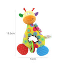 Girafinha CalmBaby™  Mordedor Sensorial de Girafa para Bebê com Chocalho, Pelúcia e Alívio da Dentição