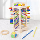 TorreMente Montessori™  Jogo Educativo 3 em 1 com Palitos, Torre de Equilíbrio e Matemática para Crianças