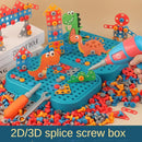 MegaTool Kids™  Maleta de Ferramentas Infantil Montessori com Furadeira, Montagem Criativa e 211 Peças Educativas