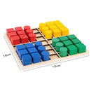 GeoBlocks Montessori™  Blocos Educativos de Madeira para Aprender Cores, Formas e Coordenação Motora Infantil