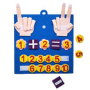 ContaDedinhos Montessori™  Brinquedo Educativo de Matemática em Feltro para Contagem, Coordenação e Aprendizado Infantil