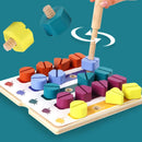 ParafusaMente Montessori™  Brinquedo Educativo de Parafusar em Madeira para Coordenação Motora e Desenvolvimento Infantil