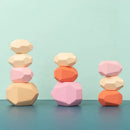 StoneBalance Montessori™  Pedras de Madeira para Empilhar, Equilibrar e Desenvolver Coordenação Motora Infantil