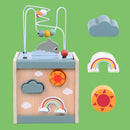 Cubo das Descobertas Montessori™  Brinquedo Educativo Sensorial 5 em 1 para Coordenação Motora e Desenvolvimento Infantil