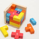 CuboMente 3D™  Quebra-Cabeça de Madeira Montessori para Raciocínio Lógico, Foco e Coordenação Motora