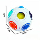 RainbowCube Sensorial™  Cubo Antiestresse com Bolinhas Coloridas para Foco, Coordenação e Relaxamento