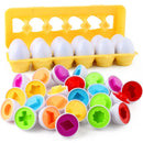 OvoMente Montessori™  Quebra-Cabeça Educativo de Ovos com Rosca, Cores e Formas para Coordenação Motora Infantil