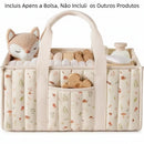 MommyBag Floral™  Bolsa Maternidade Grande Multifuncional com Compartimentos, Dobrável e Portátil
