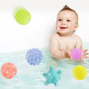 Kit 6 Bolas Sensoriais Montessori para Bebês – Estímulo Tátil e Coordenação Motora